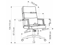 Kontorstol Houston 1834 (Grå)