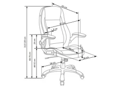 Kontorstol Houston 569 (Grå + Hvid)