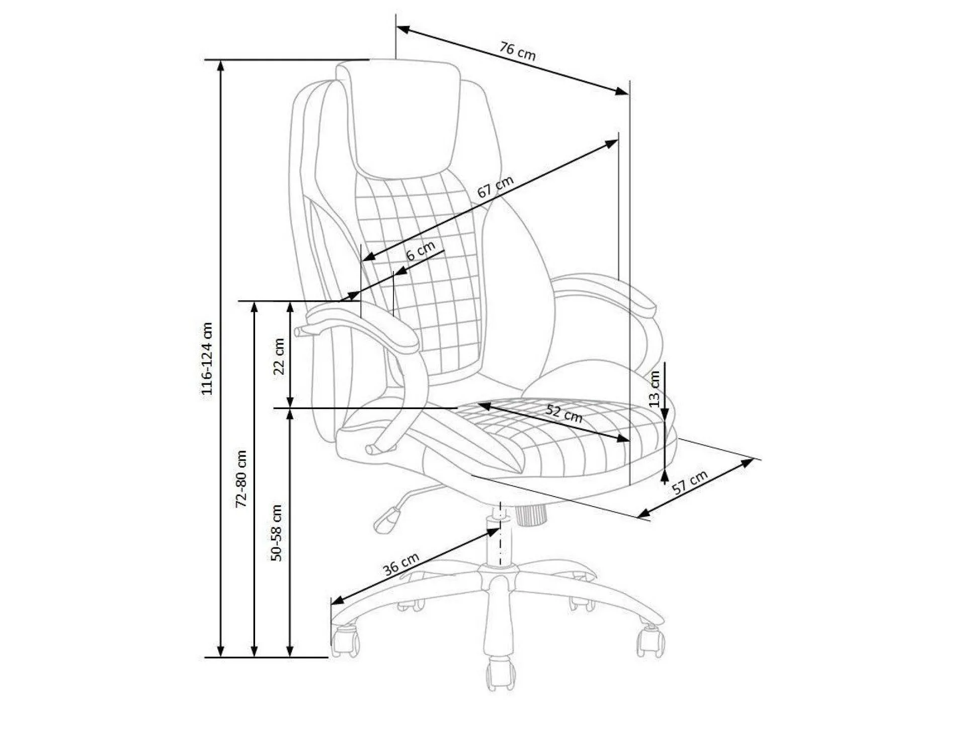 Kontorstol Houston 1387 (Sort)