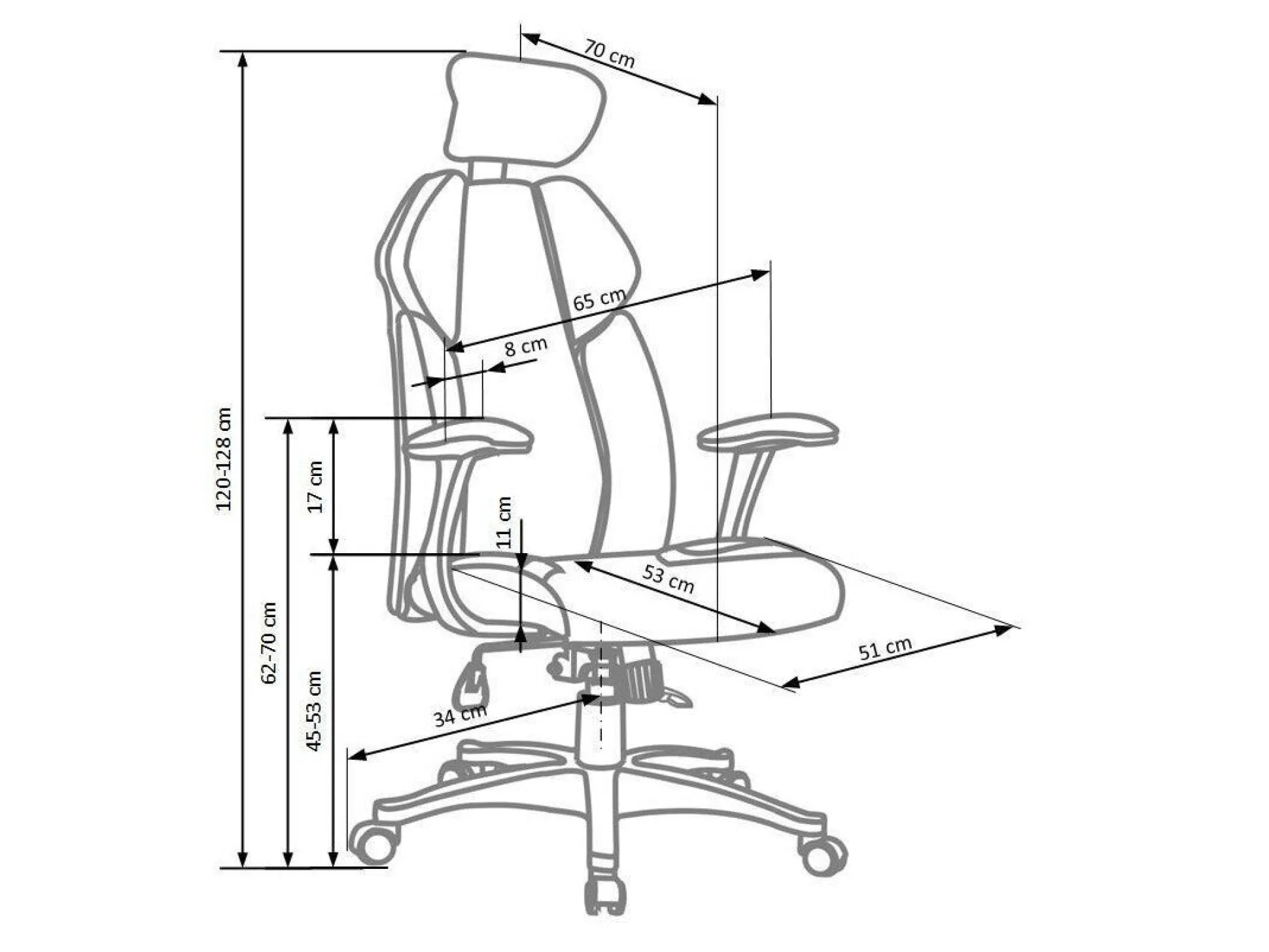 Kontorstol Houston 1492 (Sort + Hvid)