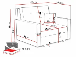 Lænestol Caelrin I (Coral 75)