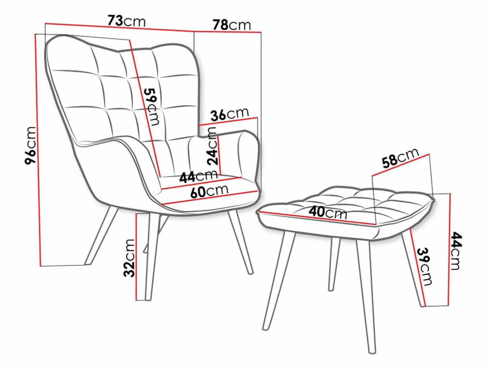 Lænestol Comfivo Cautio (Grøn)