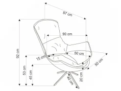 Lænestol Houston 1846 (Appelsin)