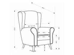 Lænestol Houston 1929 (Grå)