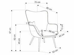 Lænestol Houston 1610 (Gul)