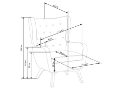 Lænestol Houston 836 (Mørkegrøn + Sort)