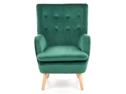 Lænestol Houston 838 (Mørkegrøn + Lyst træ)