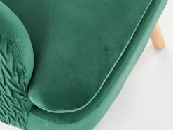 Lænestol Houston 838 (Mørkegrøn + Lyst træ)