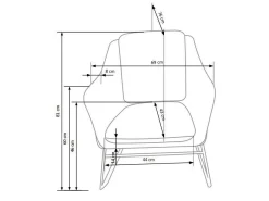 Lænestol Houston 846 (Turkis + Gylden)