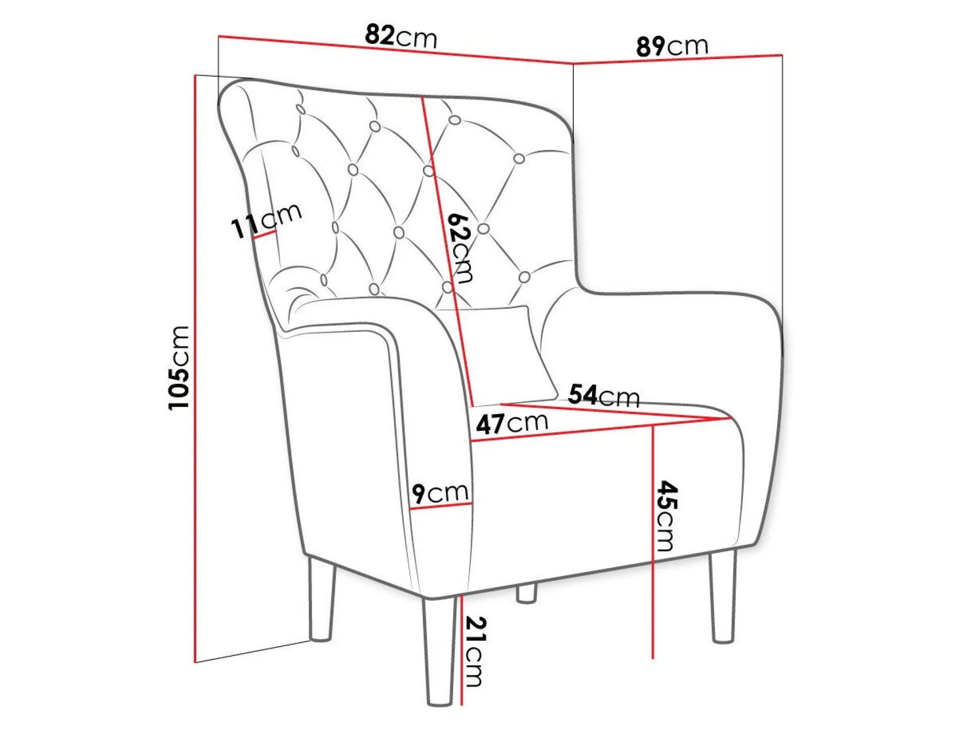 Lænestol Orem 113 (Magic Velvet 2201)