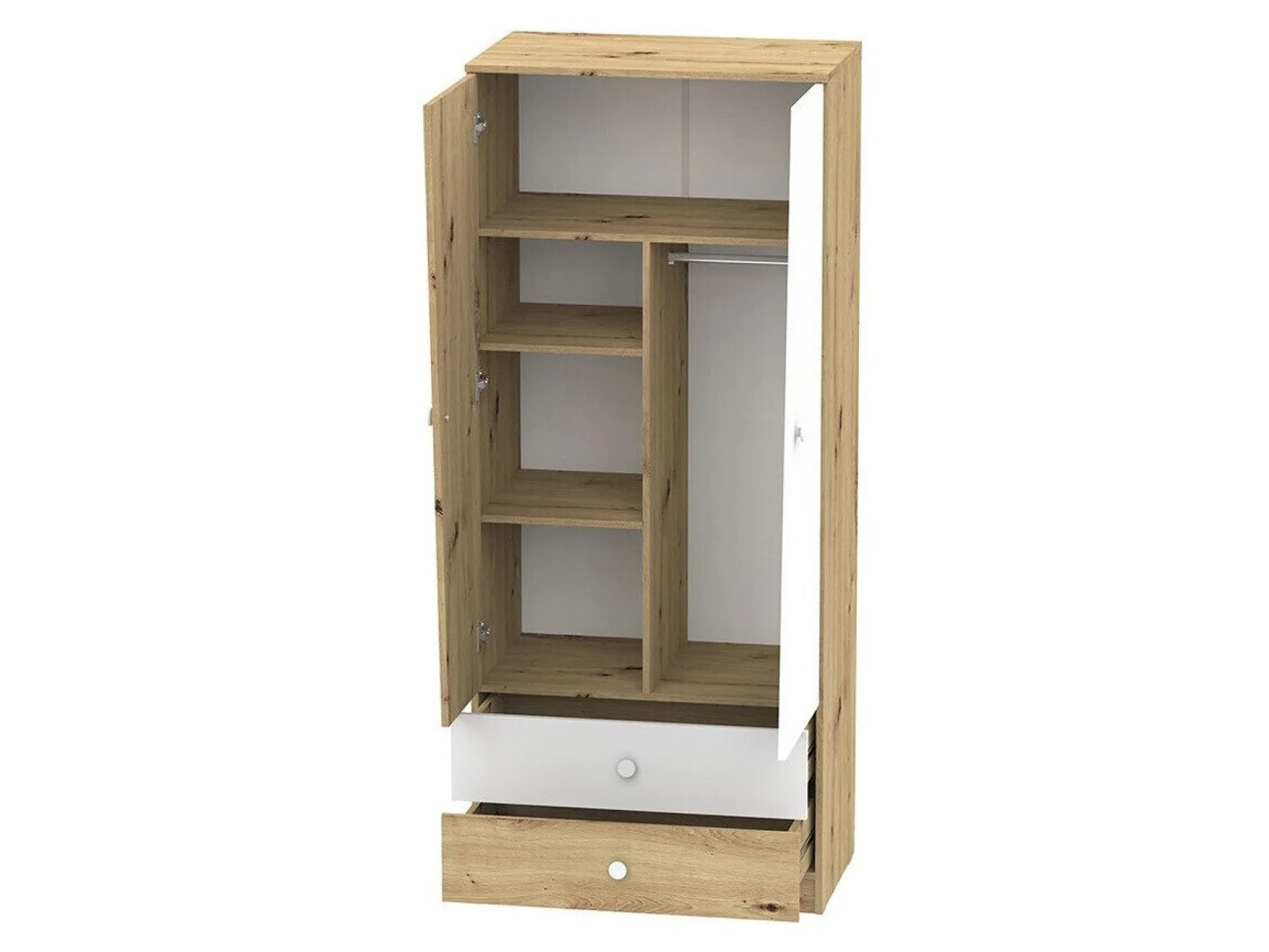 Møbelsæt Almira 114 (Artisan eg + Hvid)