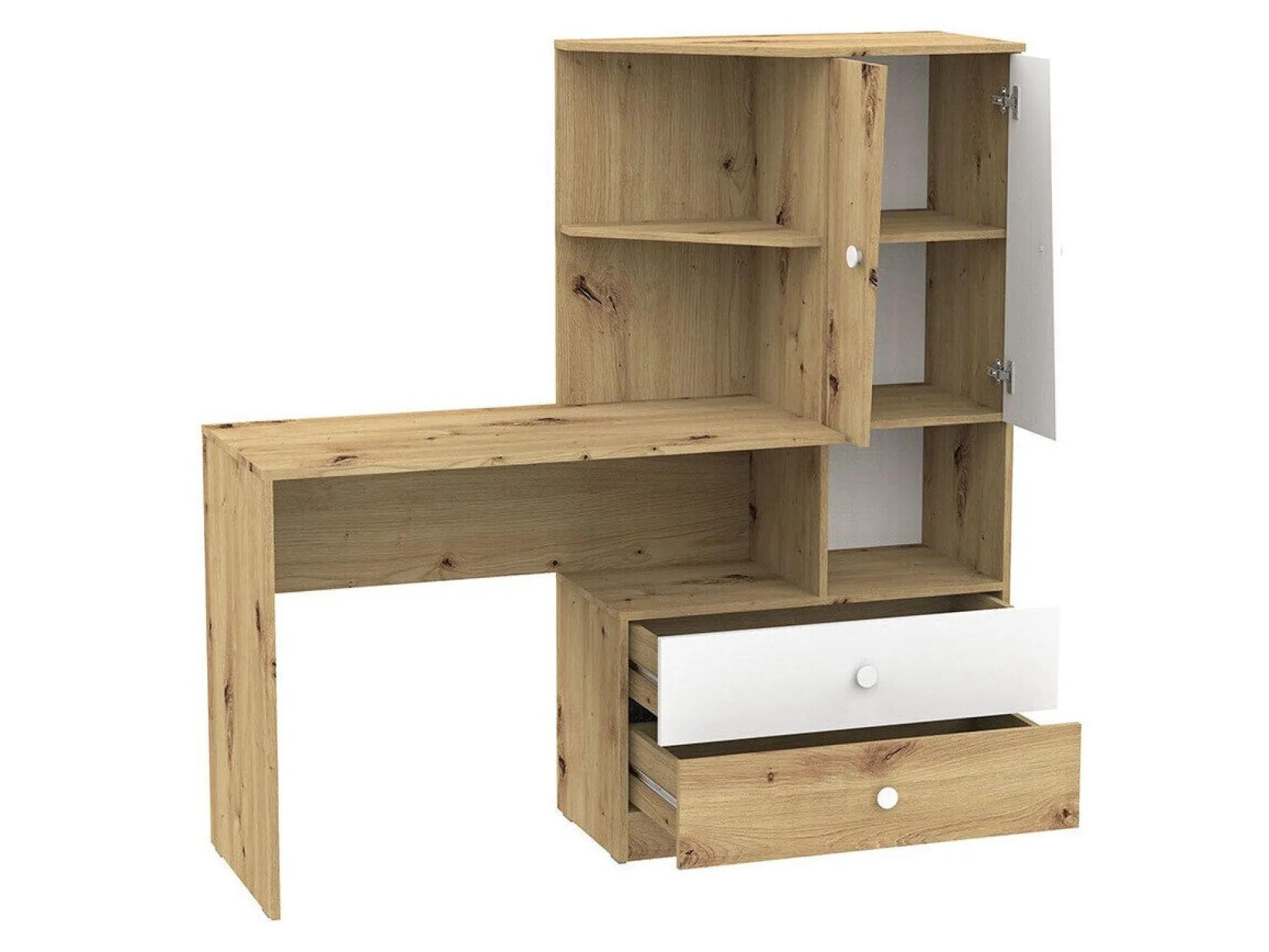 Møbelsæt Almira 114 (Artisan eg + Hvid)