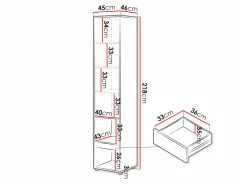 Møbelsæt Concept Pro Lenart Levfere 144 (Hvid)