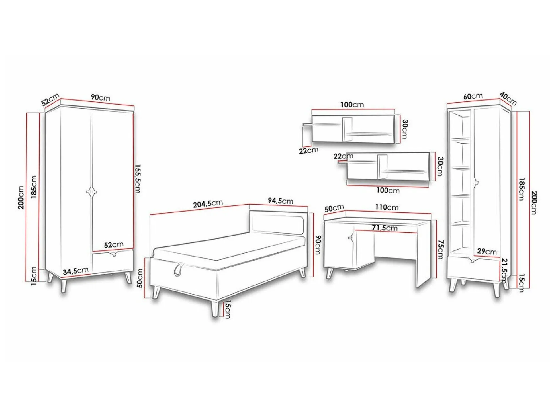 Møbelsæt Etrmoru 127