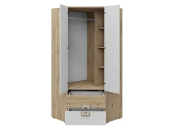 Møbelsæt Tolfere 106 (Lys eg + Hvid)