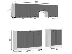 Modulkøkkensæt Classic Grey 119