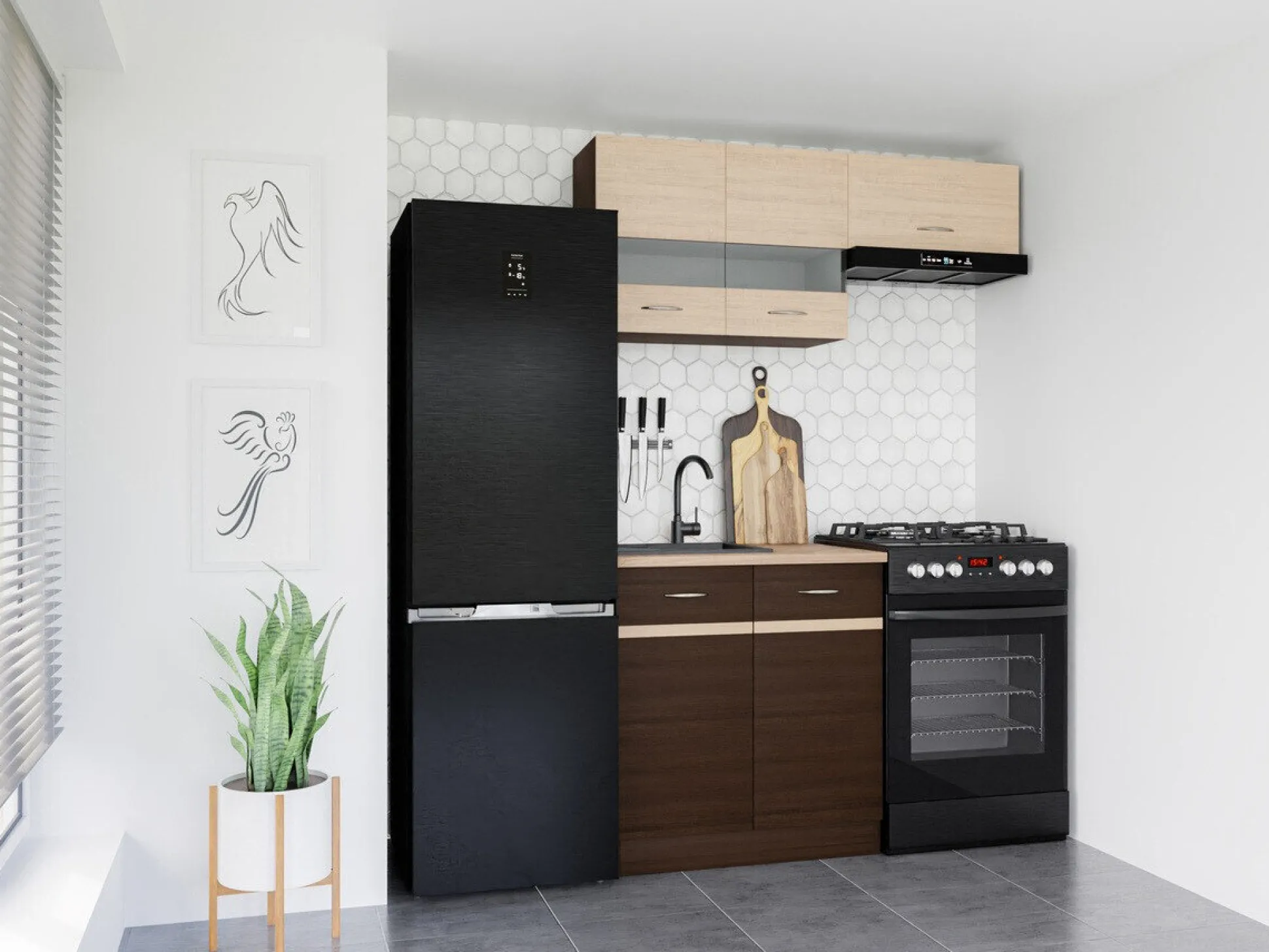 Modulkøkkensæt Eli Dark 116