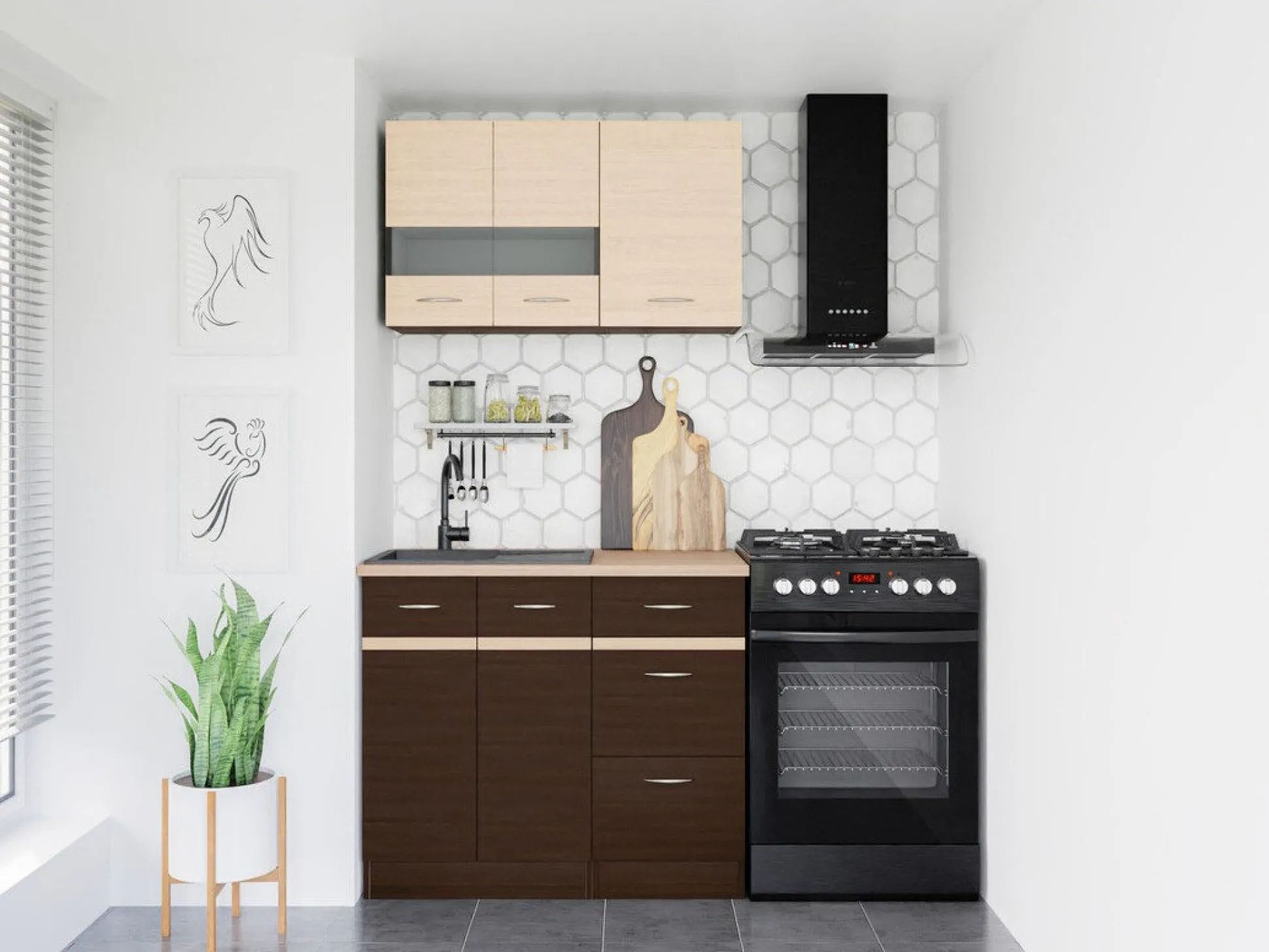 Modulkøkkensæt Eli Dark 118