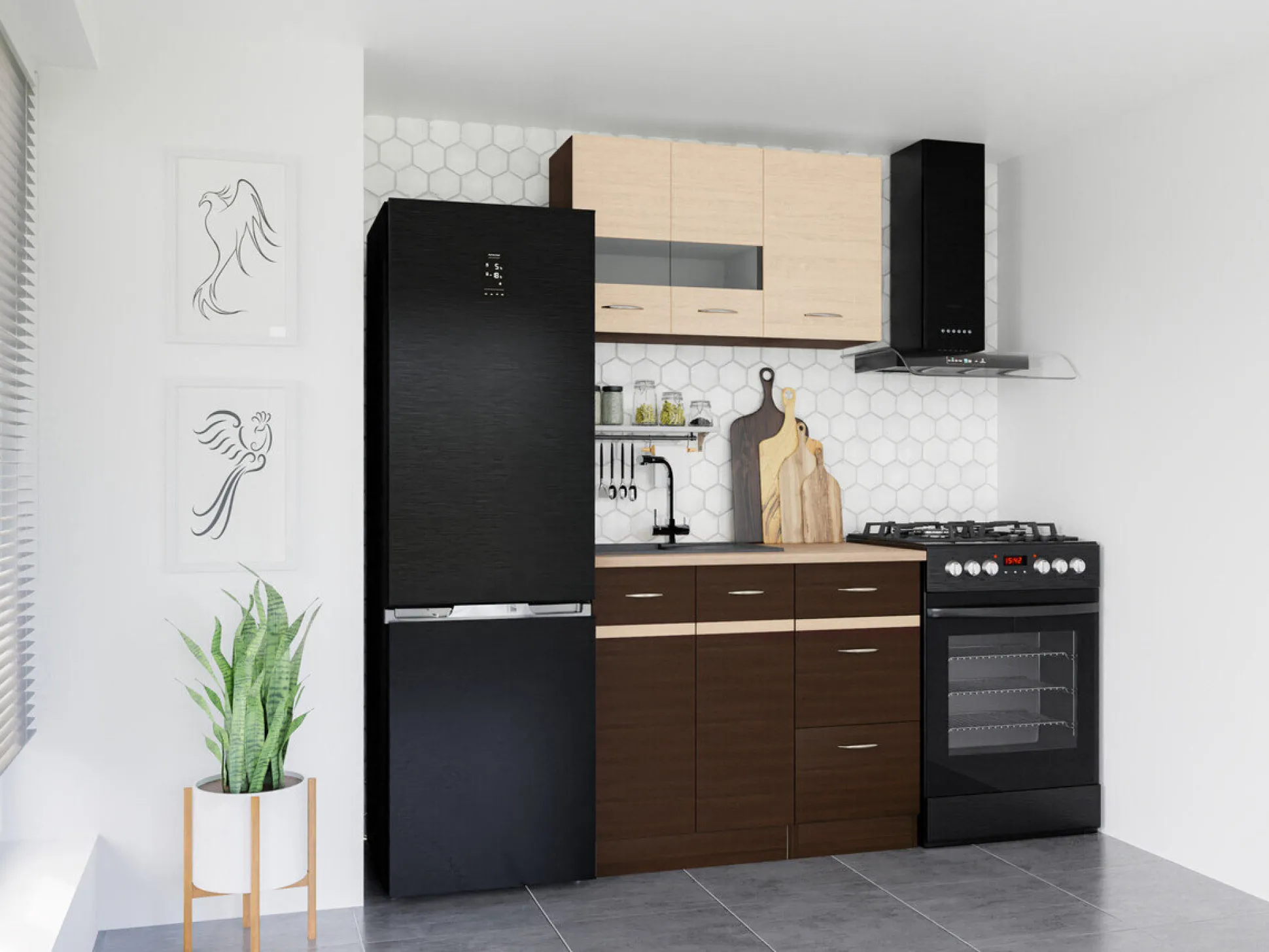 Modulkøkkensæt Eli Dark 118