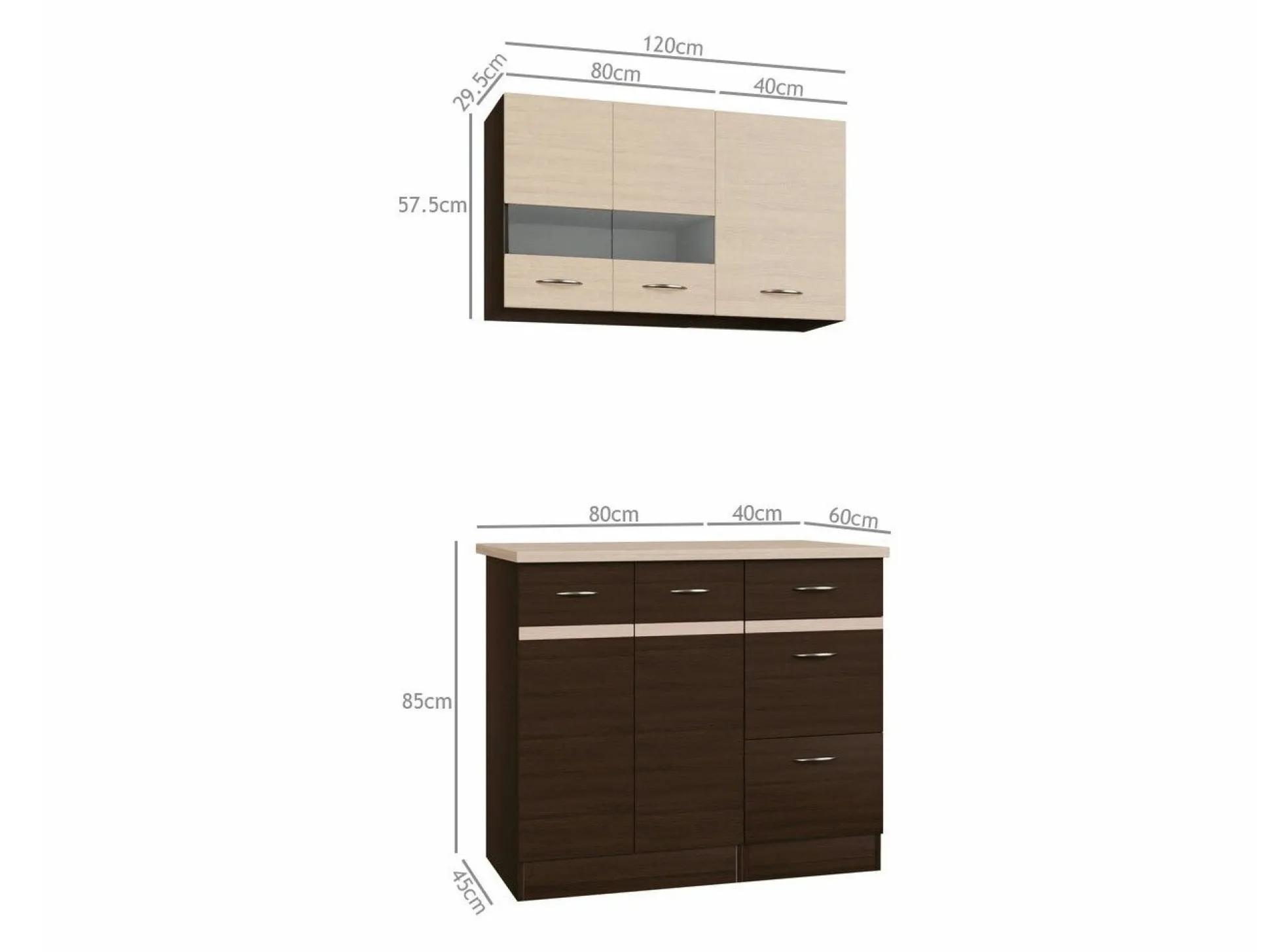 Modulkøkkensæt Eli Dark 118