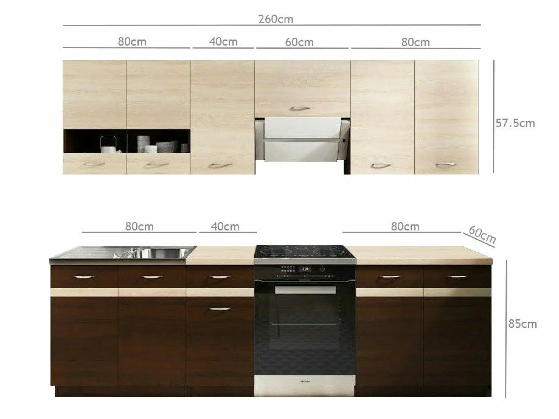 Modulkøkkensæt Eli Dark 113