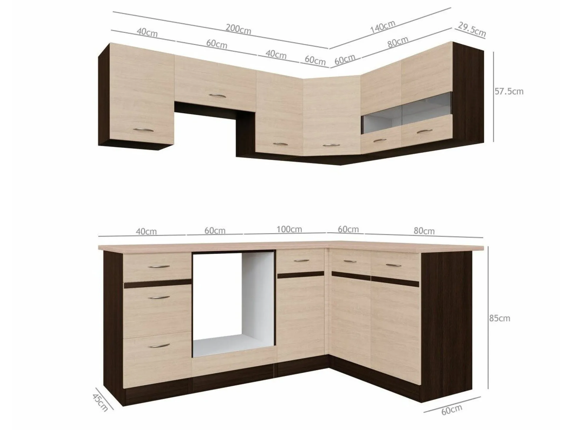 Modulkøkkensæt Eli Light 115