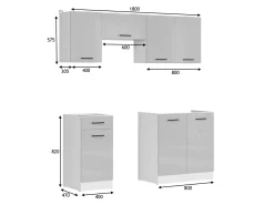 Modulkøkkensæt Line Grey 118