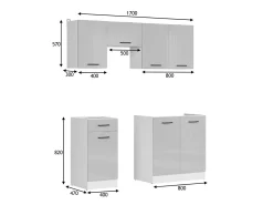 Modulkøkkensæt Line Grey 117