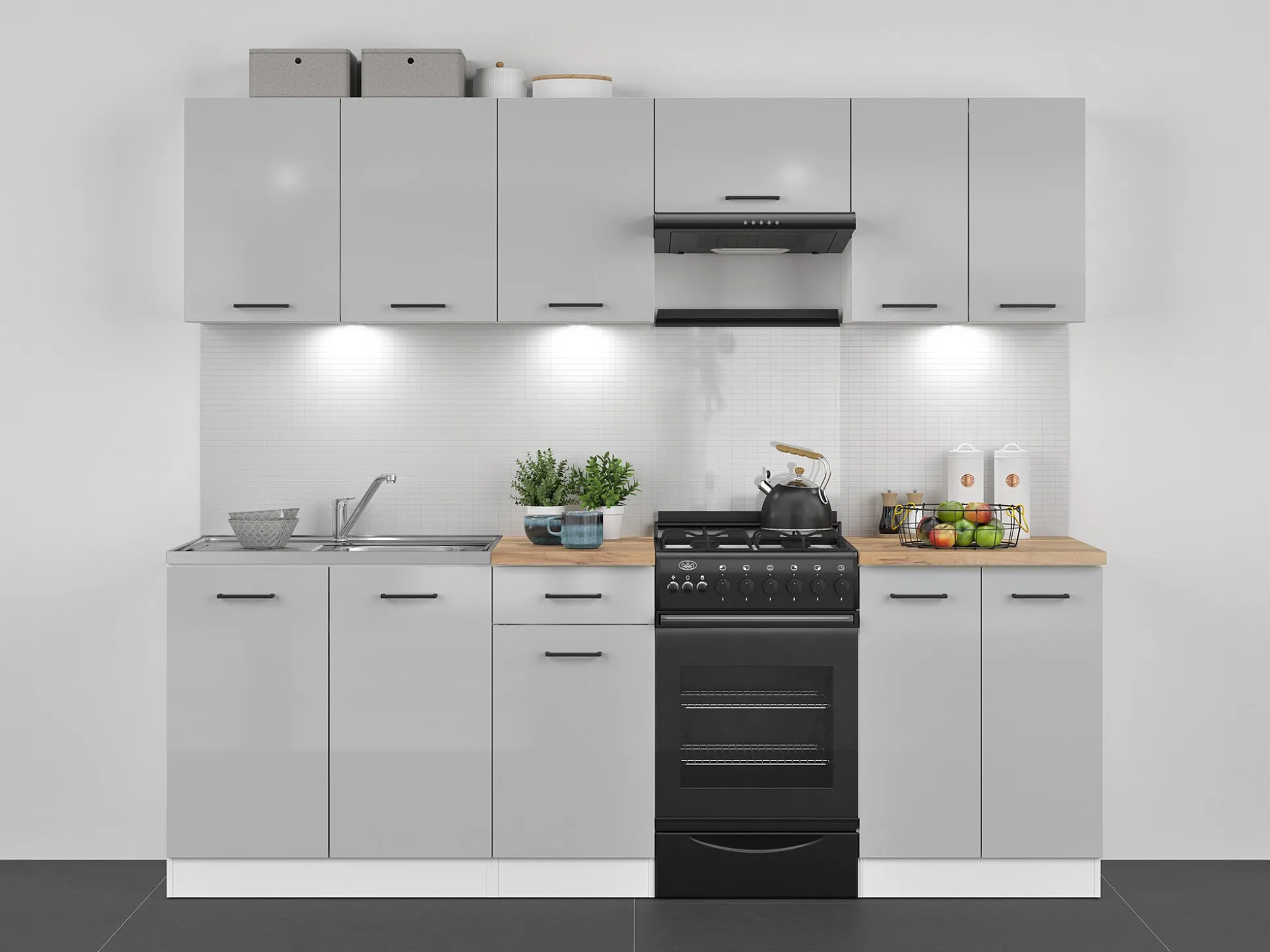 Modulkøkkensæt Line Grey 119