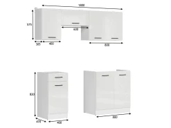 Modulkøkkensæt Line White 117
