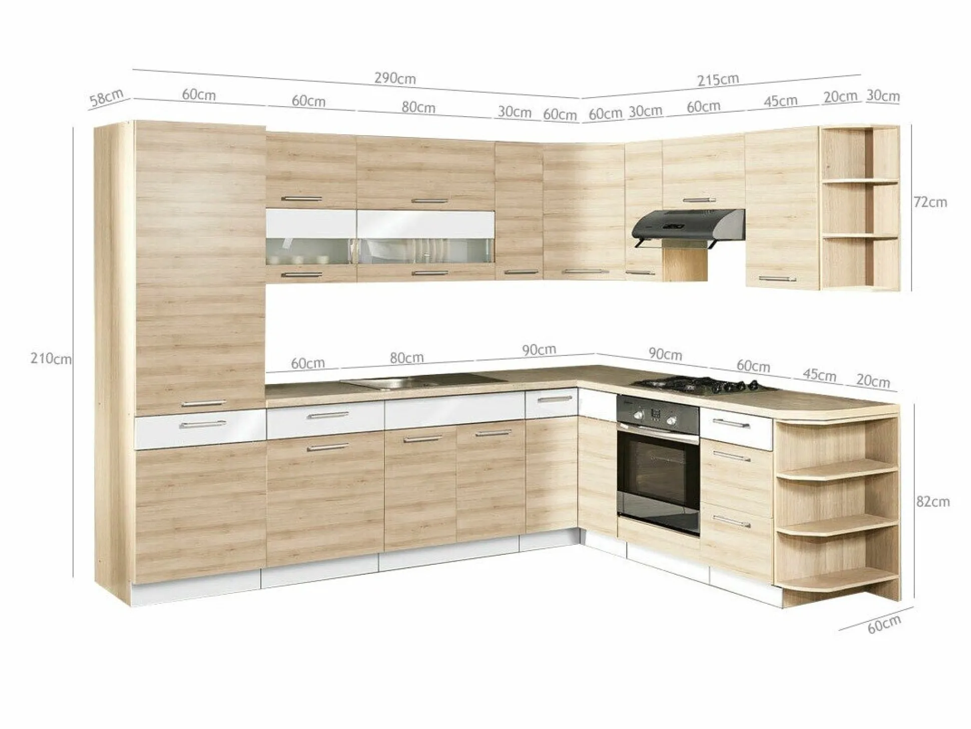 Modulkøkkensæt Mode Beech 126