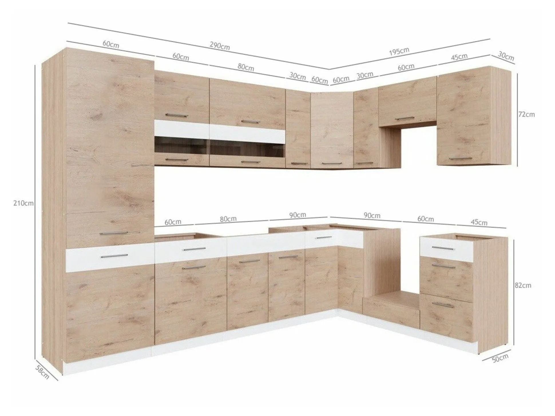 Modulkøkkensæt Mode Beech 130