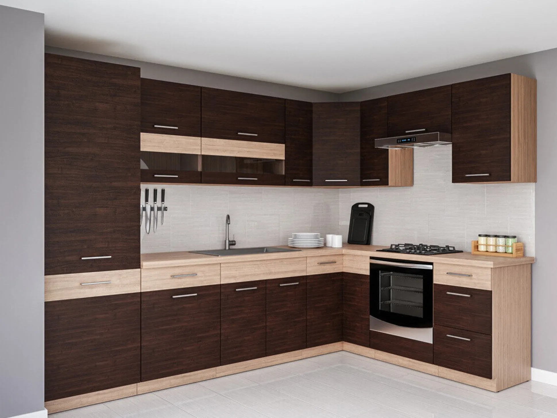 Modulkøkkensæt Mode Dark 129