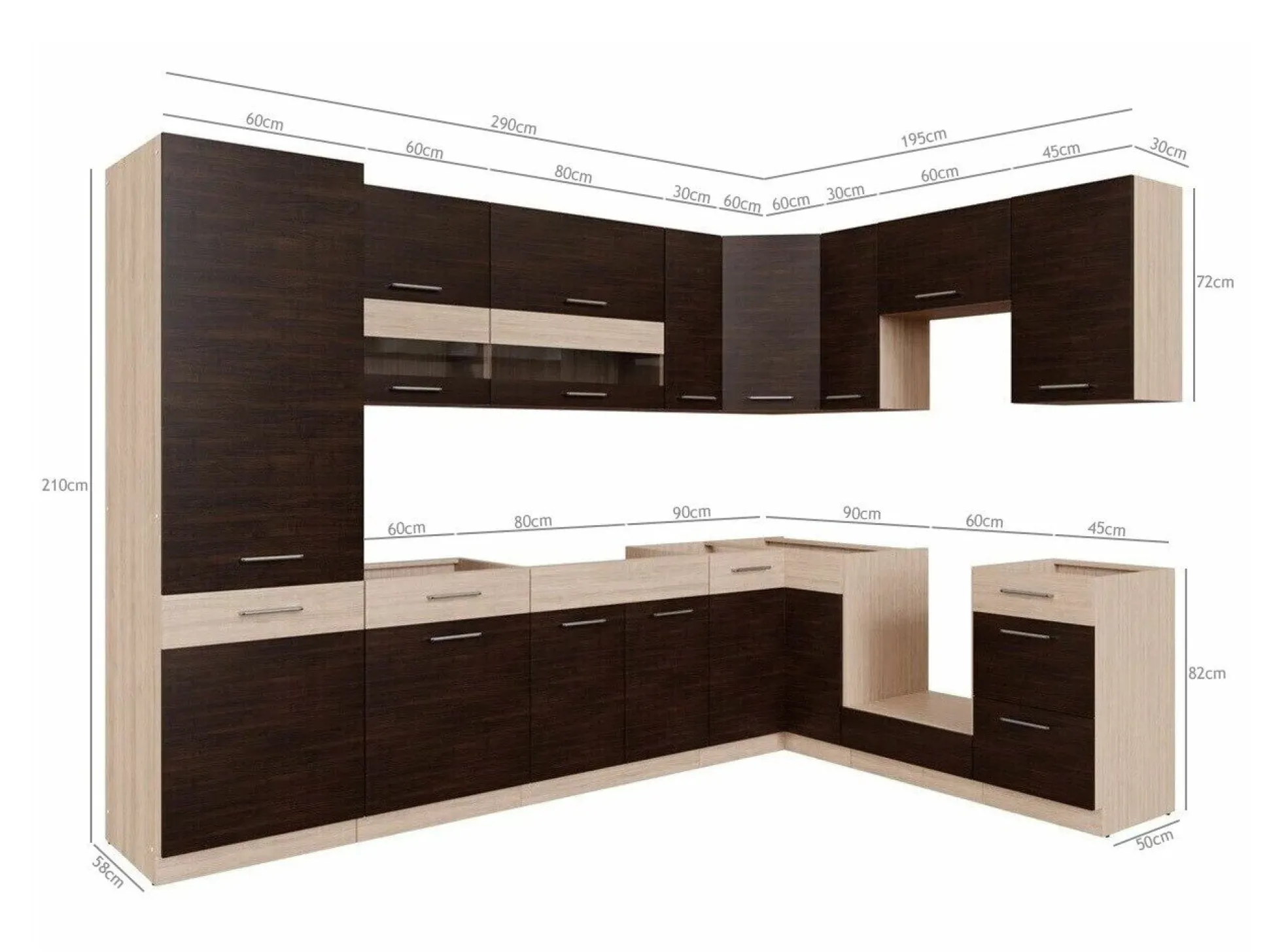 Modulkøkkensæt Mode Dark 129