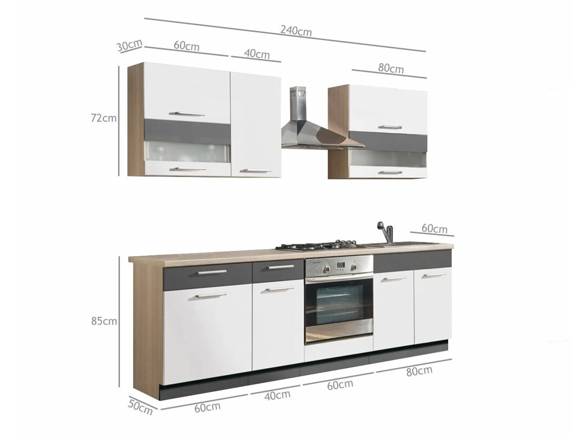 Modulkøkkensæt Mode White 127