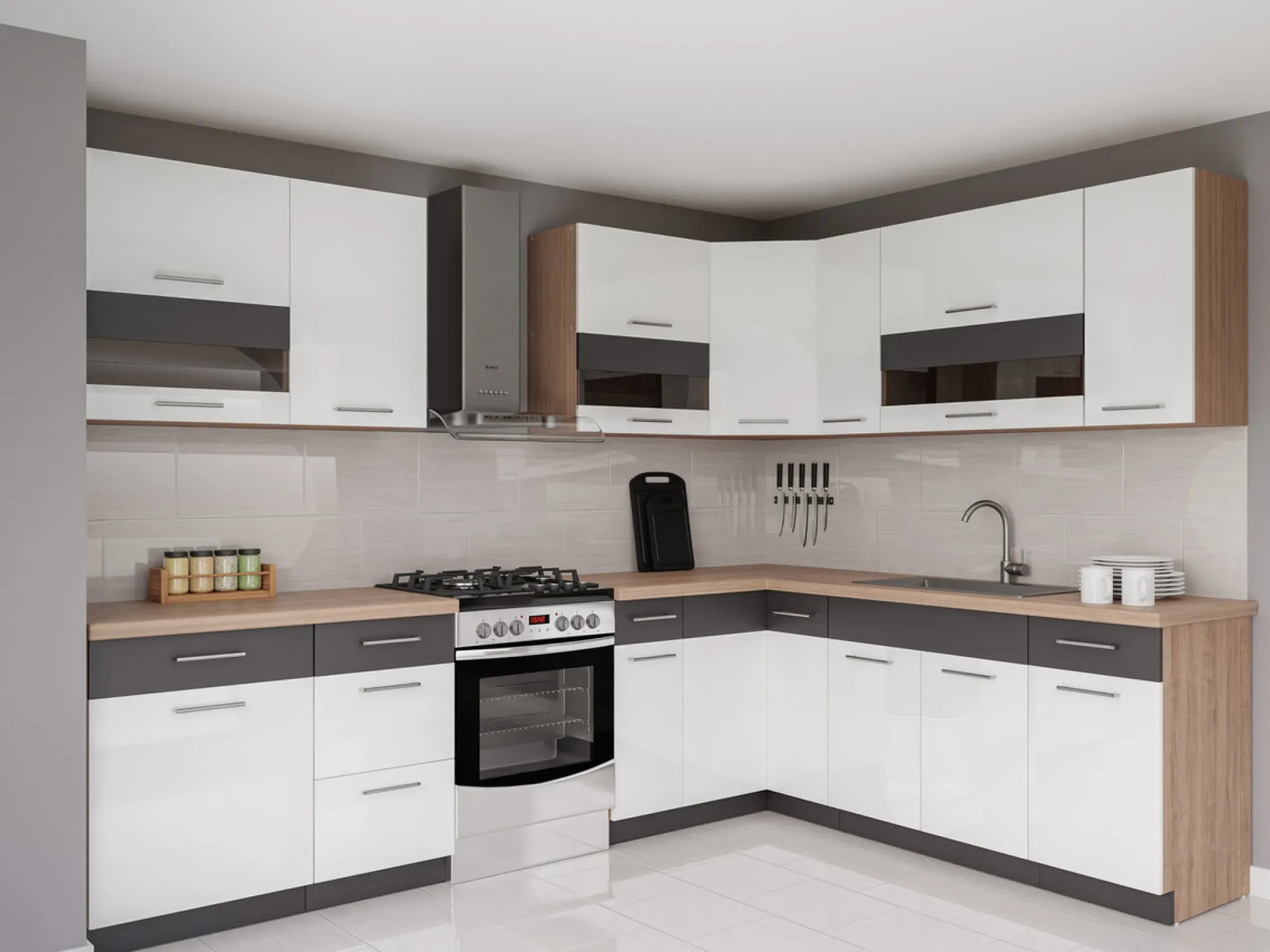 Modulkøkkensæt Mode White 131