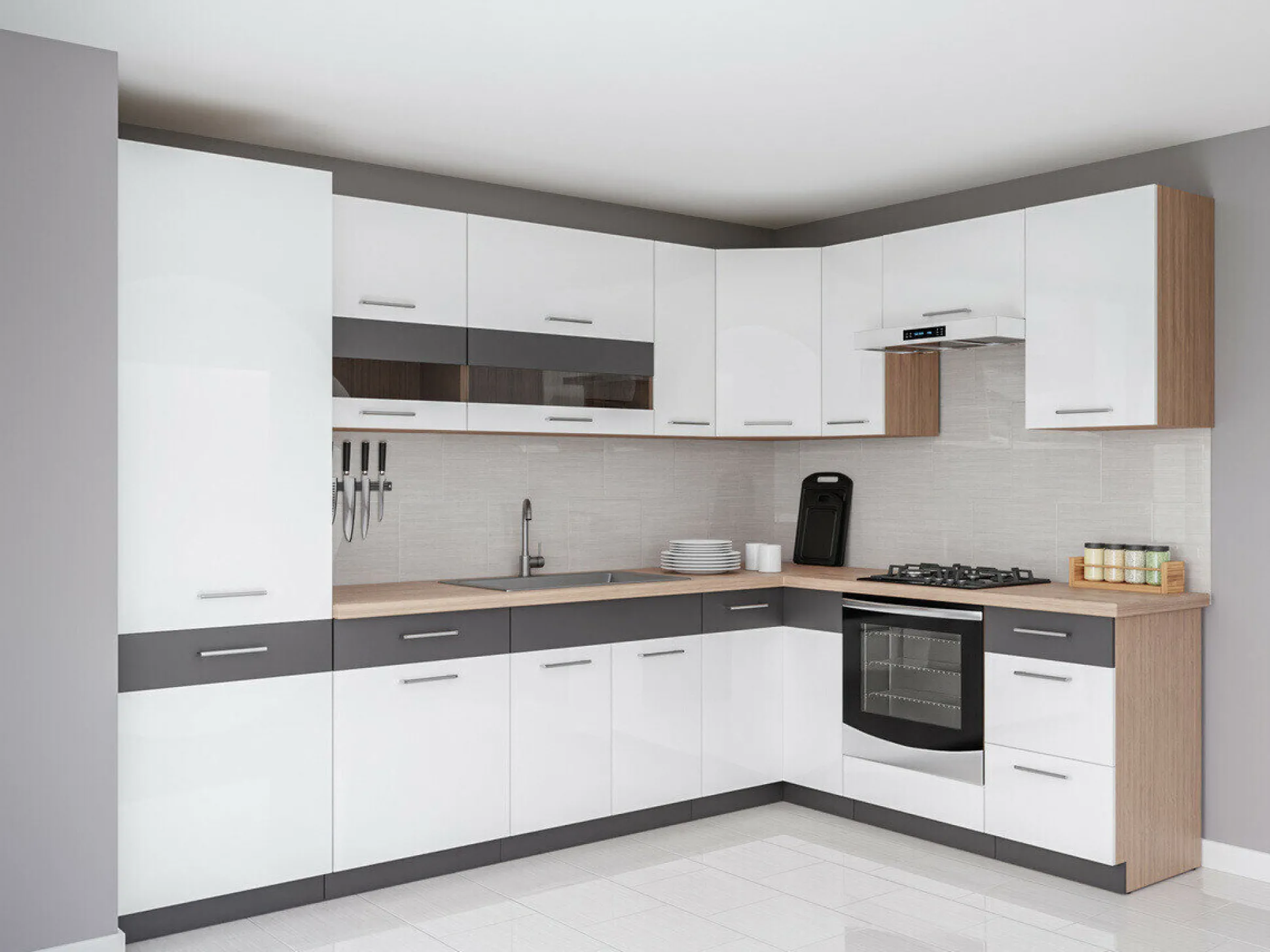 Modulkøkkensæt Mode White 130