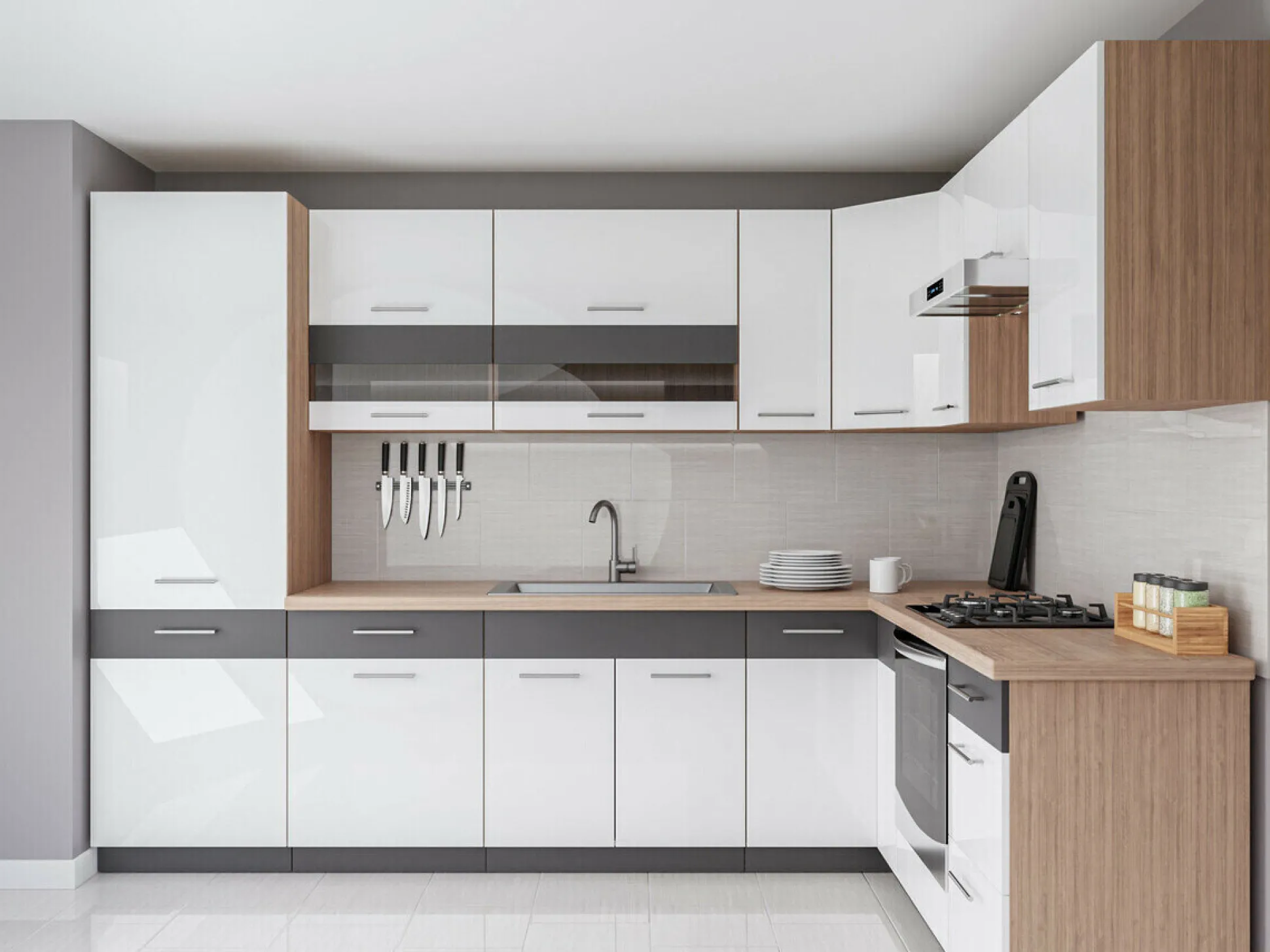 Modulkøkkensæt Mode White 130