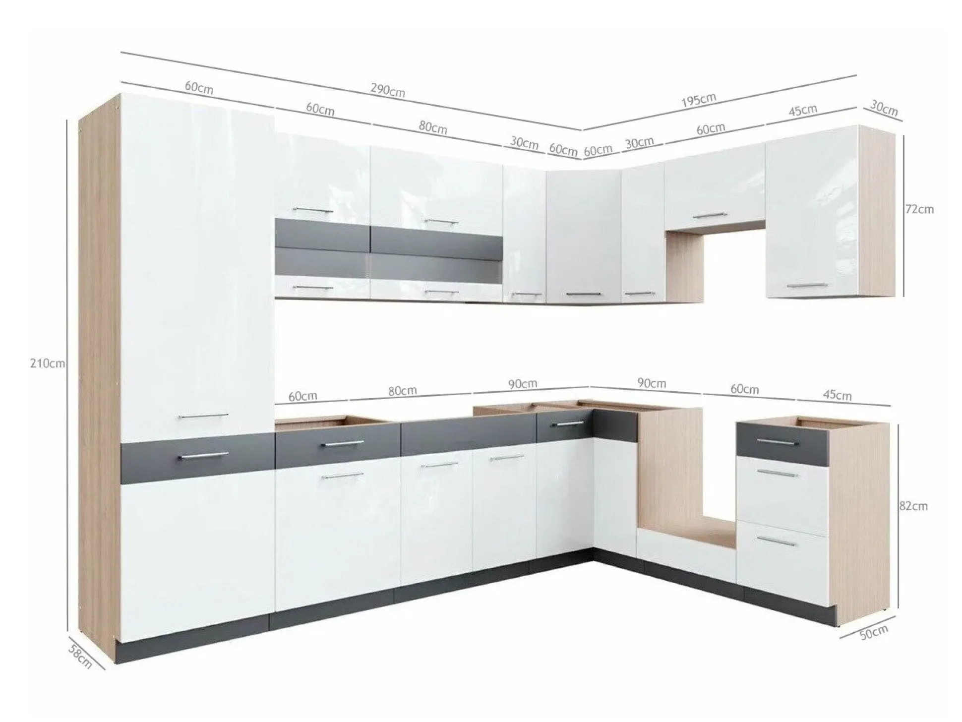 Modulkøkkensæt Mode White 130