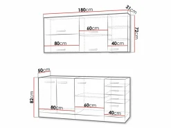 Modulkøkkensæt Multi Grey 124