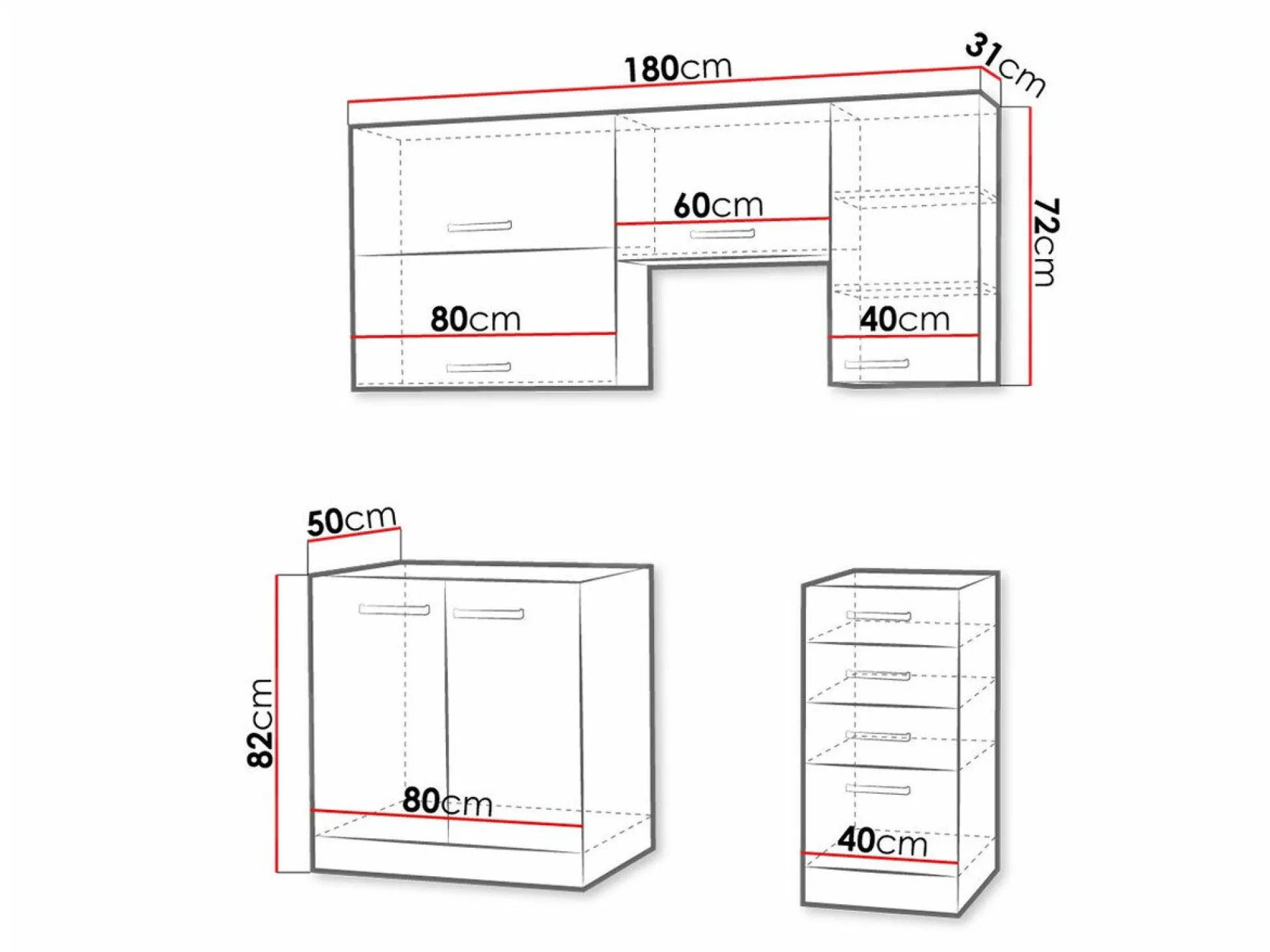 Modulkøkkensæt Multi White 125