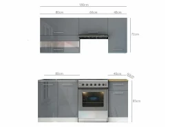 Modulkøkkensæt Tiffa Grey 100