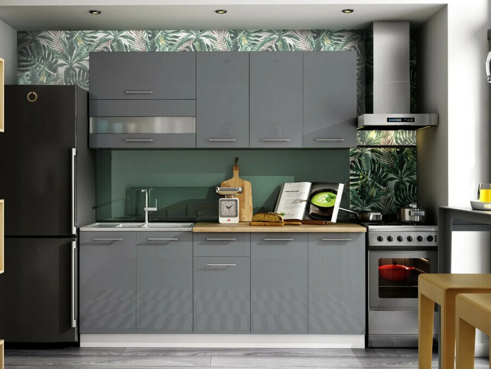 Modulkøkkensæt Tiffa Grey 102