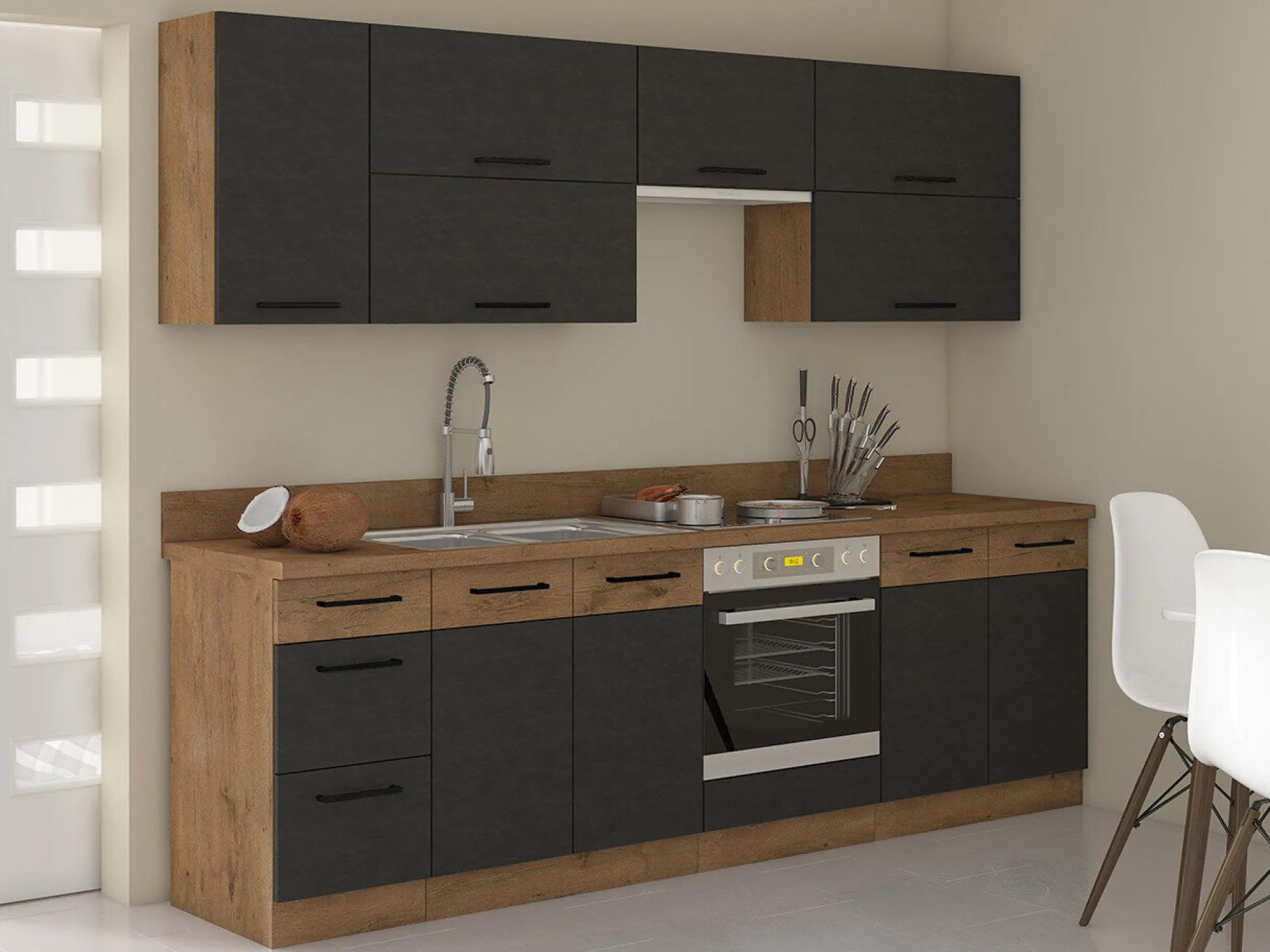 Modulkøkkensæt Wood Grey 135