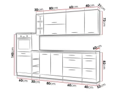 Modulkøkkensæt Wood White 136
