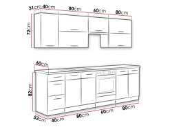 Modulkøkkensæt Wood White 138