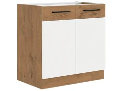 Modulopvaskeskab med låger Wood White 108