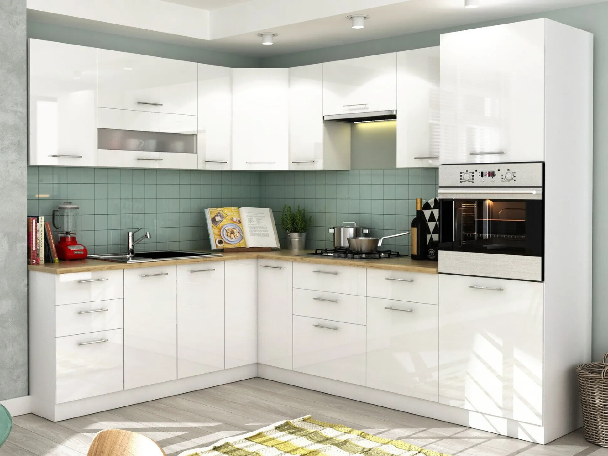 Modulopvaskeskab med låger Tiffa White 138