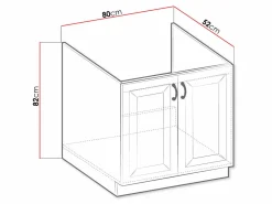 Modulopvaskeskab med låger Retro White 121
