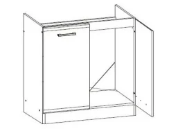 Modulopvaskeskab med låger Eli Dark 107